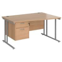 Dams International Wave Desk MC14WRP2SB 1,400 x 725 x 800 - 990 mm