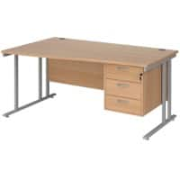 Dams International Wave Desk MC16WLP3SB 1,600 x 725 x 800 - 990 mm