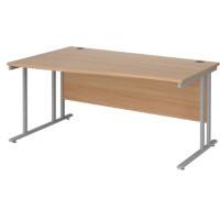 Dams International Wave Desk MC16WLSB 1,600 x 725 x 800 - 990 mm