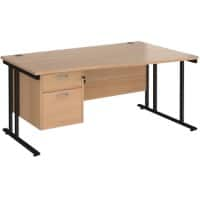 Dams International Wave Desk MC16WRP2KB 1,600 x 725 x 800 - 990 mm