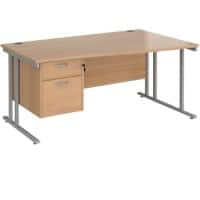 Dams International Wave Desk MC16WRP2SB 1,600 x 725 x 800 - 990 mm