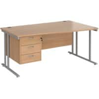 Dams International Wave Desk MC16WRP3SB 1,600 x 725 x 800 - 990 mm