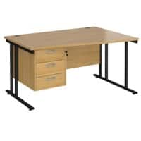 Dams International Wave Desk MC14WRP3KO 1,400 x 725 x 800 - 990 mm