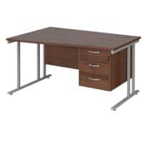 Dams International Wave Desk MC14WLP3SW 1,400 x 725 x 800 - 990 mm