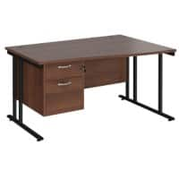 Dams International Wave Desk MC14WRP2KW 1,400 x 725 x 800 - 990 mm