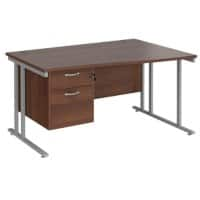 Dams International Wave Desk MC14WRP2SW 1,400 x 725 x 800 - 990 mm