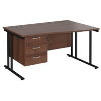 Dams International Wave Desk MC14WRP3KW 1,400 x 725 x 800 - 990 mm