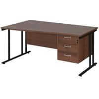 Dams International Wave Desk MC16WLP3KW 1,600 x 725 x 800 - 990 mm