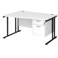 Dams International Wave Desk MC14WLP2KWH 1,400 x 725 x 800 - 990 mm