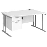 Dams International Wave Desk MC14WRP2SWH 1,400 x 725 x 800 - 990 mm