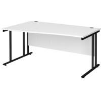 Dams International Wave Desk MC16WLKWH 1,600 x 725 x 800 - 990 mm