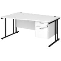 Dams International Wave Desk MC16WLP2KWH 1,600 x 725 x 800 - 990 mm