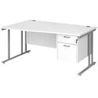 Dams International Wave Desk MC16WLP2SWH 1,600 x 725 x 800 - 990 mm