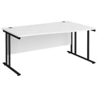 Dams International Wave Desk MC16WRKWH 1,600 x 725 x 800 - 990 mm