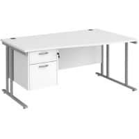 Dams International Wave Desk MC16WRP2SWH 1,600 x 725 x 800 - 990 mm