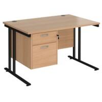 Dams International Desk MC12P2KB 1,200 x 800 x 725 x 800 - 990 mm