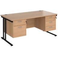 Dams International Desk MC16P23KB 1,600 x 800 x 725 x 800 - 990 mm