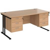 Dams International Desk MC16P33KB 1,600 x 800 x 725 x 800 - 990 mm