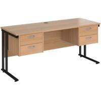 Dams International Desk MC616P22KB 1,600 x 600 x 725 x 800 - 990 mm