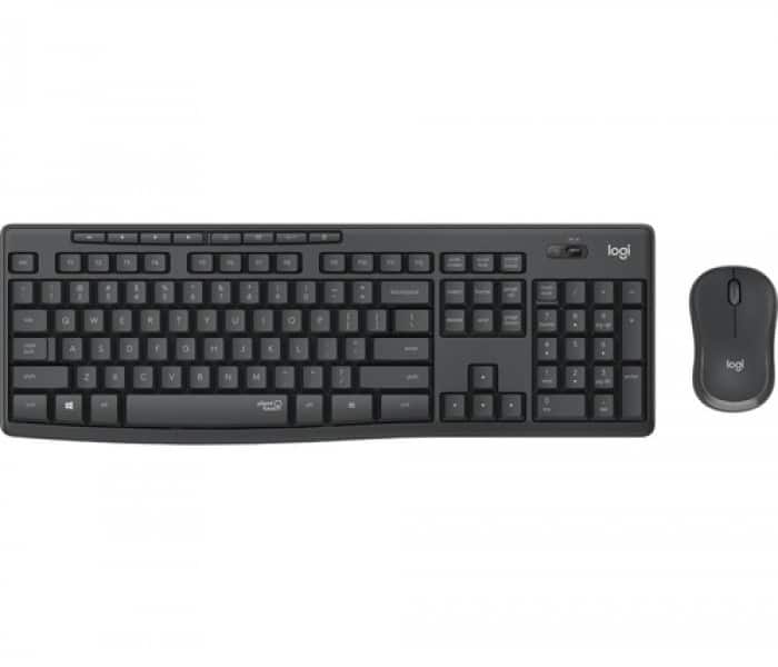 Logitech Keyboard And Mouse Wireless QWERTY Graphite MK295
