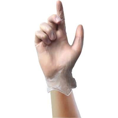 UNICARE Disposable Gloves Vinyl Non-powdered Small (S) Clear Pack of 100