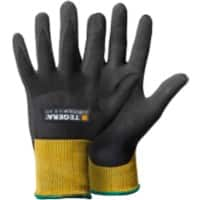 TEGERA Infinity Non Disposable Handling Gloves Nitrile Foam Size 7 Black, Yellow 6 Pairs