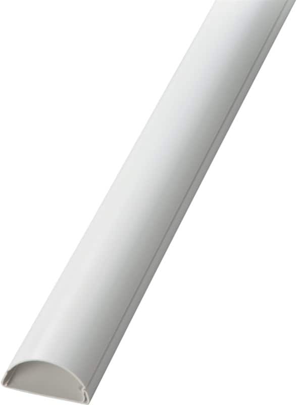 D-Line Cable Cover Semicircular for Walls White 50x25x25 mm