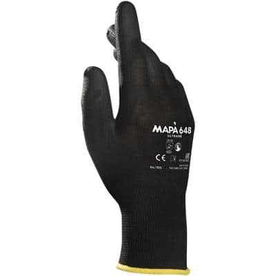 Mapa Professional Ultrane 648 Non-Disposable Handling Gloves PP (Polypropylene) Size 8 Black