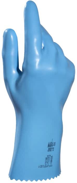 Mapa Professional Type B 300 Chemical Gloves Latex Non-Powdered Size 9 Blue 2 Gloves 