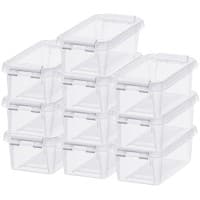 SmartStore Storage Boxes Plastic Transparent 9 (W) x 15 (D) x 11 (H) cm Pack of 10