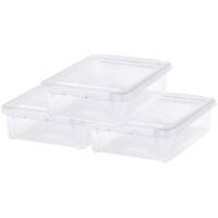 SmartStore Storage Boxes Plastic Clear 30 (W) x 40 (D) x 19.8 (H) cm Pack of 3