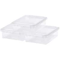 SmartStore Storage Boxes Plastic Clear 30 (W) x 40 (D) x 19.8 (H) cm Pack of 3