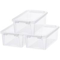 SmartStore Storage Boxes 32 L Plastic Transparent 19 (W) x 30 (D) x 15 (H) cm Pack of 3