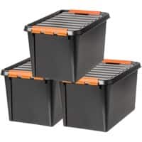 SmartStore Storage Boxes Plastic White 40 (W) x 60 (D) x 44 (H) cm Pack of 3