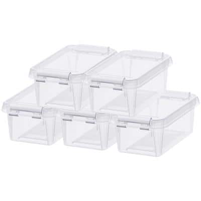 SmartStore Storage Boxes Plastic Transparent 9 (W) x 15 (D) x 6 (H) cm Pack of 5