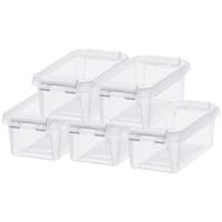 SmartStore Storage Boxes 32 L Plastic Transparent 9 (W) x 15 (D) x 6 (H) cm Pack of 5