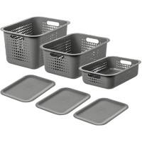 SmartStore Storage Basket Plastic Grey 28 (W) x 37 (D) x 26 (H) cm