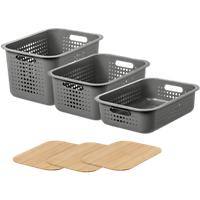 SmartStore Storage Basket Plastic Grey 28 (W) x 37 (D) x 26 (H) cm