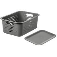 SmartStore Storage Basket Plastic Grey 28 (W) x 37 (D) x 21 (H) cm