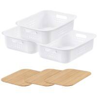 SmartStore Storage Basket Plastic White 28 (W) x 37 (D) x 16 (H) cm