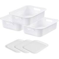 SmartStore Storage Basket Plastic White 28 (W) x 37 (D) x 16 (H) cm