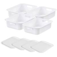 SmartStore Storage Basket Plastic White 28 (W) x 37 (D) x 19 (H) cm