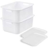 SmartStore Storage Basket Plastic White 28 (W) x 37 (D) x 18 (H) cm