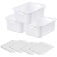 SmartStore Storage Basket Plastic White 28 (W) x 37 (D) x 21 (H) cm