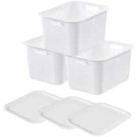 SmartStore Storage Basket Plastic White 28 (W) x 37 (D) x 26 (H) cm