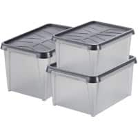 SmartStore Storage Boxes Plastic Grey 40 (W) x 60 (D) x 35 (H) cm