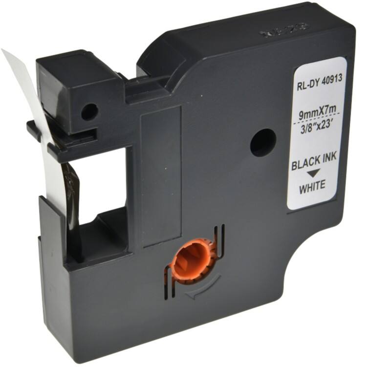 D1 S0720680 / 40913 Compatible Dymo Label Tape Self Adhesive Black Print on White 9 mm x 7m