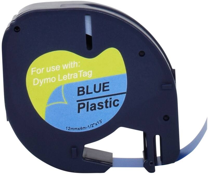 LT Labelling Tape Compatible DYMO 91225 RL-D-91225 Adhesive Blue 12 mm x 4 m