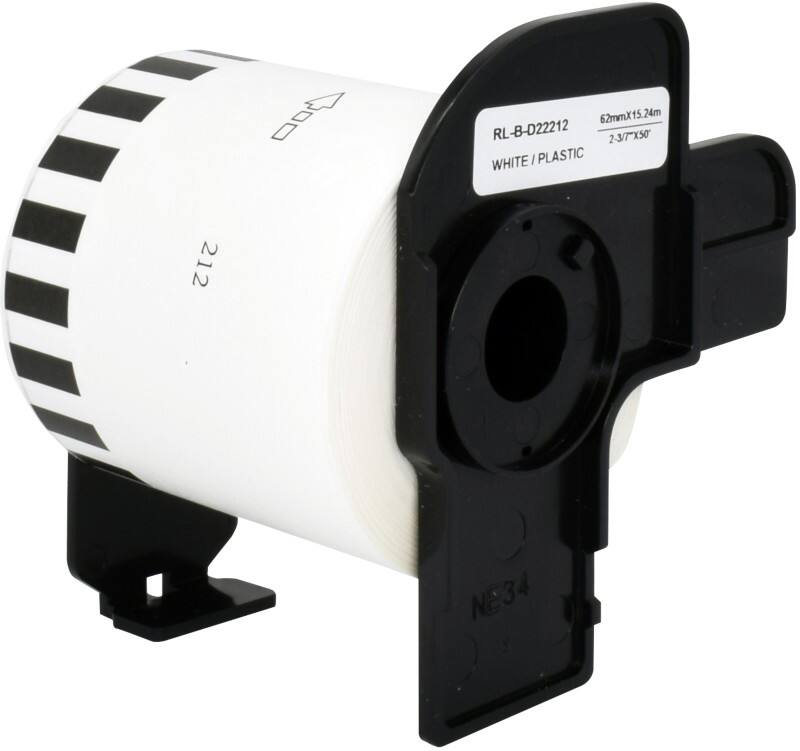 QL Label Roll Compatible Brother DK-22212 5BD22212T-WT Adhesive Black on White 90 x 91 mm