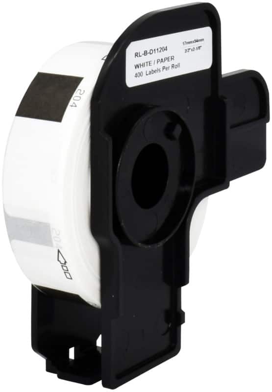QL Label Roll Compatible Brother DK-11204 5BR11204-WT Adhesive Black on White 90 x 91 mm 400 Labels